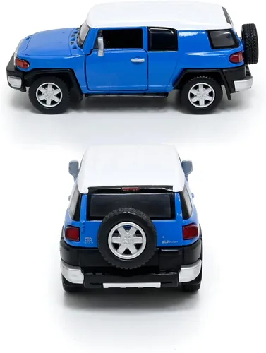 Vista 2 de Kinsmart Sky Blue Toyota FJ Cruiser SUV 1/36 Escala Diecast Car