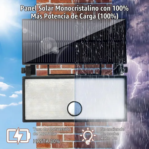 Vista 5 de Paquete de 2 luces solares de movimiento para exteriores, luz de movimiento exterior, 3 modos de iluminación, sensor de movimiento, luz de pared