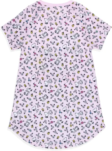 Vista 4 de INTIMO Peanuts Snoopy Woodstock Flowers Friends Camisón de dormir para niña
