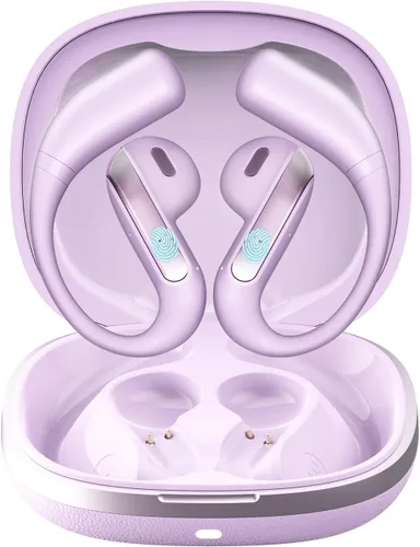 Vista 10 de Piluyaa Auriculares Bluetooth 5.3 de oreja abierta, auriculares inalámbricos deportivos con micrófono integrado con ganchos para los oídos