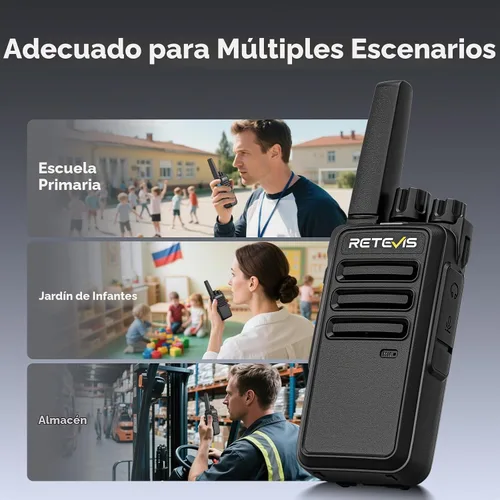 Vista 7 de Retevis Walkie Talkies digitales RT68D con modo analógico y digital