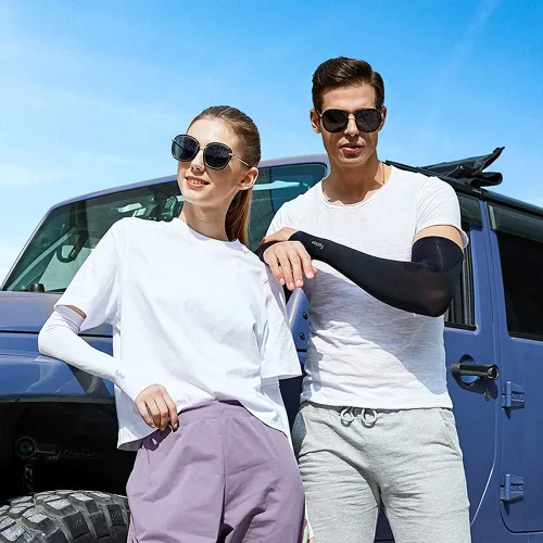 Vista 6 de beister 3/6 pares de mangas de brazo de enfriamiento UV protección solar unisex para deportes, ciclismo, golf, correr