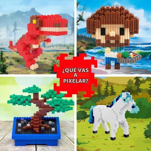 Vista 5 de Pix Brix Bloques de Puzzle de Arte Pixel - Star Stable’s Starshine, 3,405 Piezas - Bloques de Construcción Interconectados, Pixela Tu Caballo