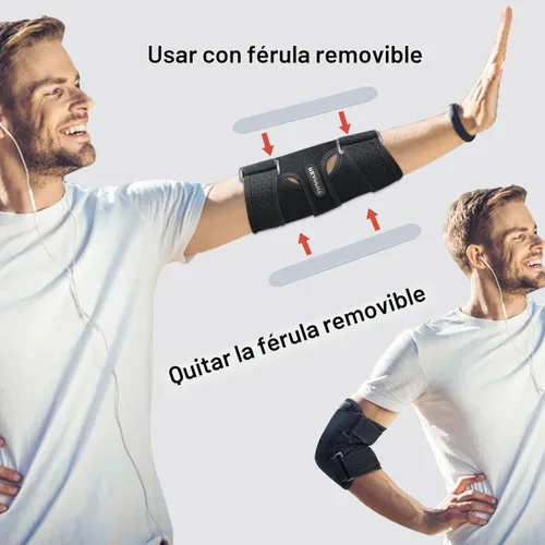 Vista 3 de Reamphy Codera, cómodo soporte para dormir en el codo, férulas estabilizadoras ajustables, síndrome del túnel cubital, tendinitis, nervio cubital