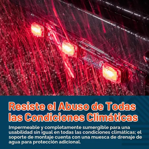 Vista 2 de TRUE MODS 15 "3 rojo 9 LED barra de luz de remolque ID cola trasera