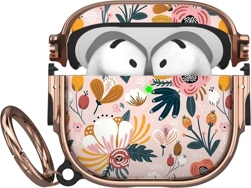 Vista 49 de Maxjoy Funda para AirPods 3 con cerradura, funda protectora rígida de 3ª generación para AirPod de 3ª generación para mujeres y hombres con llavero