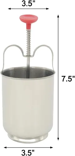 Vista 2 de DBY Medu Vada Maker - Dispensador de acero inoxidable - Plateado - Estilo moderno - Perfectamente formado y crujiente Medu Vada