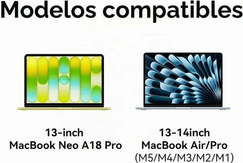 Vista 2 de Omnpak - Funda para laptop de 13 pulgadas para MacBook Air/Pro M5-M1/MacBook Neo con bolsillos y asa lateral, funda protectora resistente al agua