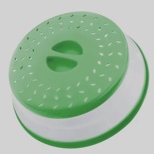 Vista 13 de Cubierta plegable para salpicaduras de microondas de 10.5 pulgadas, apta para lavavajillas, cubierta de placa de microondas con ventilación de azul