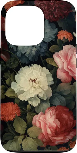 Vista 10 de Vintage Dark Flower Pattern Moody Floral Case for iPhone 16