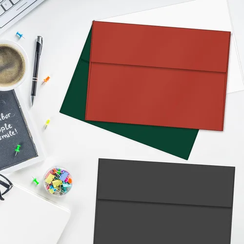 Vista 7 de 100 Paquetes Sobres Negros de 4 x 6 pulgadas para Tarjeta de Invitación, Sobres Pequeños A6 Autoadhesivos para Bodas, Fiestas de Cumpleaños, Baby