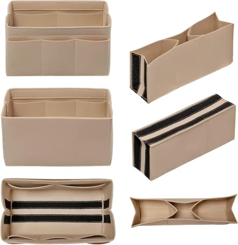 Vista 3 de Organizador de monedero inserto bolsa de fieltro organizador de bolso para bolsa de mano se adapta a LV Speedy Neverfull Longchamp