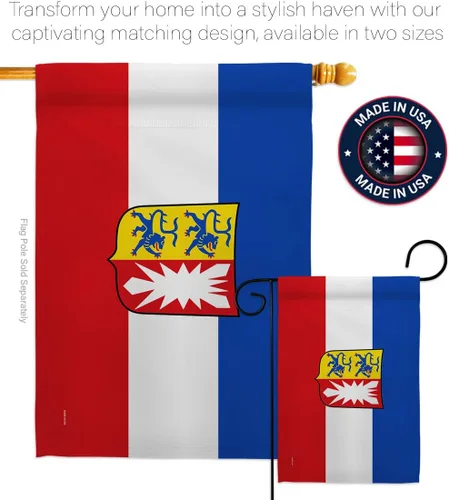 Vista 4 de Schleswig Holstein - Bandera de casa – Estados regionales de Alemania Central Europa Territorio de la antigua historia del país – Cartel decorativo