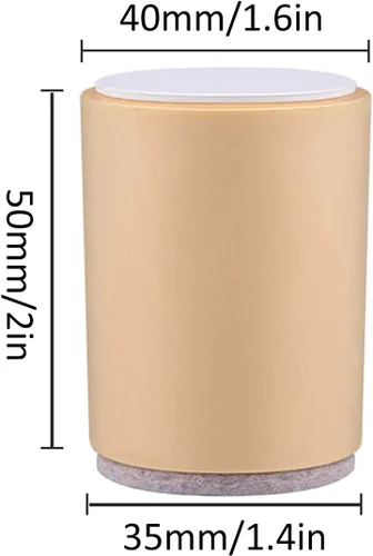 Vista 2 de Piernas autoadhesivas cuadradas/redondas para muebles, patas de mesa de café de 1.969 in de alto, cojín de patas de sofá silencioso, patas