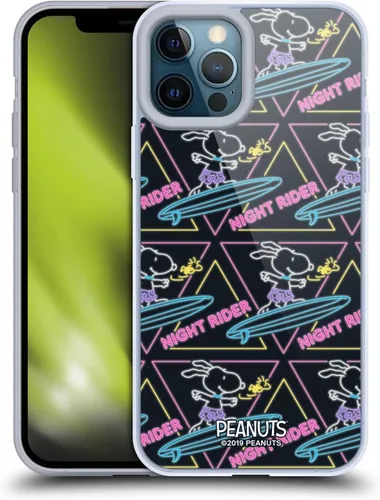 Vista 118 de Head Case Designs Funda de gel suave con licencia oficial de Peanuts Tropical Surf Snoopy Aloha Disco compatible con Apple iPhone 13 Mini Surf