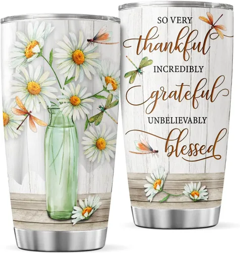 Vista 9 de CUBICER Vaso de café para parejas, taza de viaje floral con tapa, regalos de cumpleaños para mujeres, esposa, novias, adultos, vasos con aislamiento