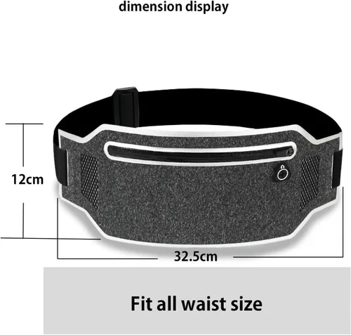 Vista 4 de Cinturón para correr, cintura delgada para correr, para correr, cinturón de ejercicio, bolsa de cadera para mujeres y hombres, iPhone Samsung