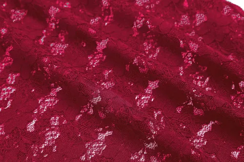 Vista 4 de Ropa interior de encaje floral para mujer, para dormir, talla grande, de malla
