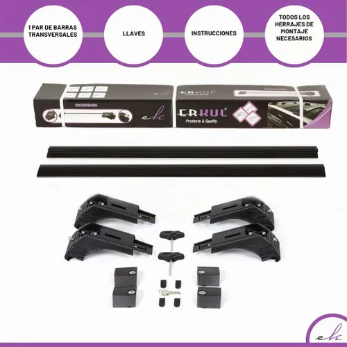Vista 6 de ERKUL Barras Transversales de Techo para Mazda CX9 CX-9 2016-2023 Barras Transversales de Aluminio con Cierre Antirrobo para Techo Compatible