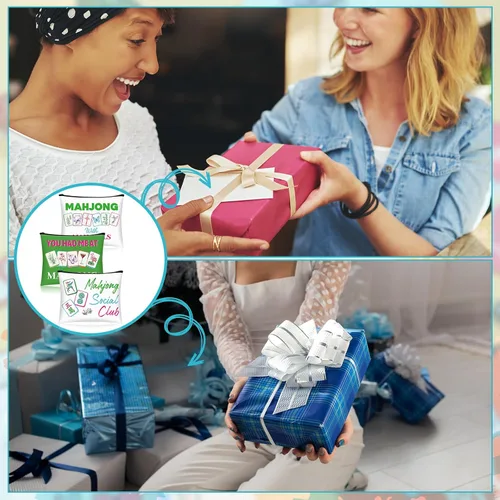 Vista 5 de 16 bolsas de maquillaje Mahjong regalo para mujeres, estilos 3