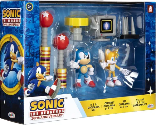 Vista 5 de Sonic The Hedgehog Juego de diorama de figuras de acción de 2.5 pulgadas