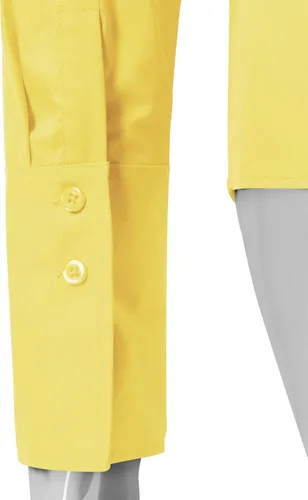 Vista 4 de Blusa de manga larga, ajustada, elástica, con cuello de botones para mujer, para oficina, estilo formal, casual