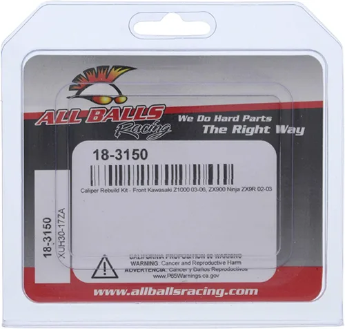 Vista 4 de All Balls Racing 18-3150 Kit de reconstrucción de pinza delantera compatible con/repuesto para Kawasaki Z 1000 (ZR 1000A) 2003-2006, ZX 9R Ninja