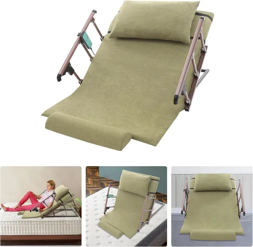 Vista 3 de Respaldo de cama ajustable de elevación eléctrica con control remoto, silla de descanso para sentarse para soporte lumbar de cuello, ayuda a
