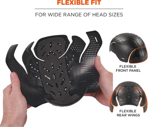 Vista 4 de Ergodyne Skullerz 8948 Mesh Do Rag Bandana y Bump Cap Inserto con Flexión Mejorada, Negro