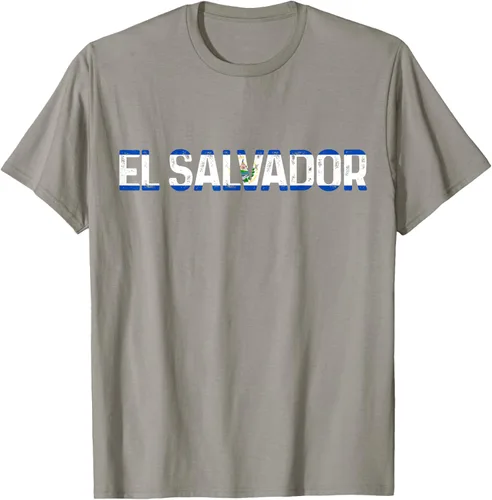 Vista 23 de Camiseta Vintage Pride con bandera salvadoreña de El Salvador, Negro