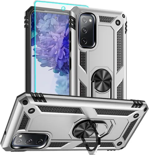 Vista 12 de Funda compatible con Samsung Galaxy S20 FE con protector de pantalla HD, grado militar, prueba de caídas de 16 pies, anillo, a prueba de golpes