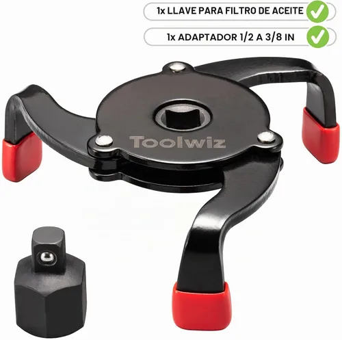 Vista 7 de Toolwiz Llave Universal de Filtro de Aceite de 3 Mandíbulas Ajustable Herramienta de Eliminación de Filtro de Aceite de Una Vía Herramienta