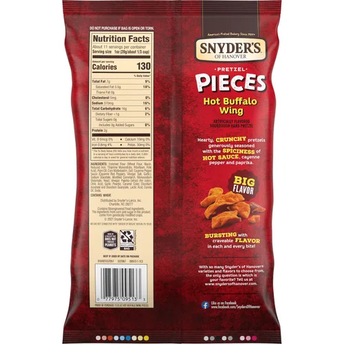 Vista 9 de Snyder's of Hanover Pretzel Pieces, ala de búfalo caliente, 11.25 onzas (paquete de 12)