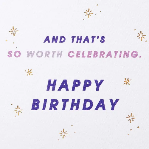 Vista 3 de American Greetings Tarjeta de cumpleaños para ella (vale la pena celebrar)