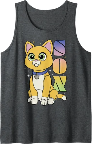 Vista 9 de Disney Pixar Lightyear - Camiseta sin mangas con póster de gato estrellado, Negro, S