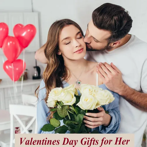 Vista 3 de Iefil Regalos para el día de San Valentín Collar de plata de ley con piedra natal de corazón rosa, regalo de aniversario de cumpleaños