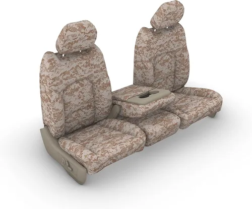 Vista 4 de Durafit Seat Covers, F480-DRT Ford F150-F550 XL y Lariat 40/20/40 Asiento dividido con consola central de apertura en DRT Camo Endura (DRT)
