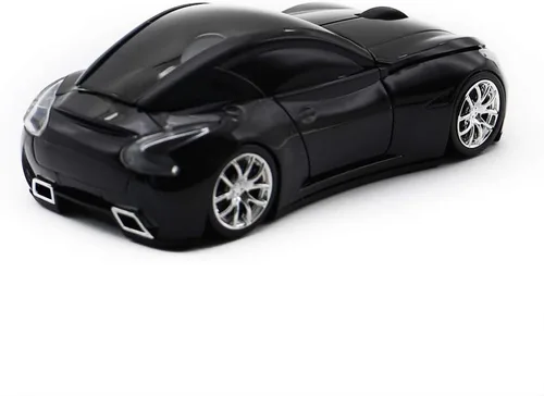 Vista 3 de Ai5G Ratón de coche de carreras inalámbrico Ratón en forma de coche deportivo 2.4GHz Luz LED Decoración de superficie brillante Escritorio Portátil