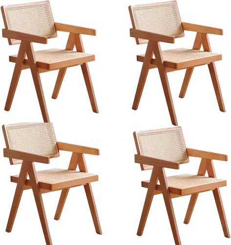 Vista 16 de Armless Side Chairs Single Leisure Chair Set, Upholstered Boucle Dining Chairs, Vanity Chair with Curved Backrest and Solid Wood Legs, for Kitchen