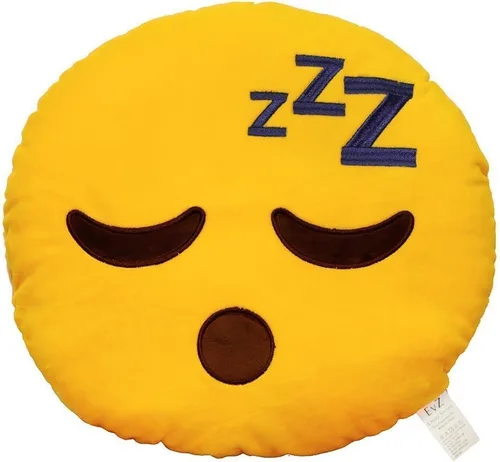 Vista 13 de Emoji Cara de Alienígena Cojín de Emoticón Relleno de Felpa Suave Almohada, Certificado Oficial, EvZ 31cm Gris