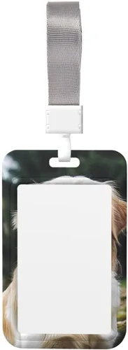 Vista 9 de Divertido soporte para tarjetas de identificación con cordón de identificación con cordón de separación, funda de plástico impermeable para tarjetas