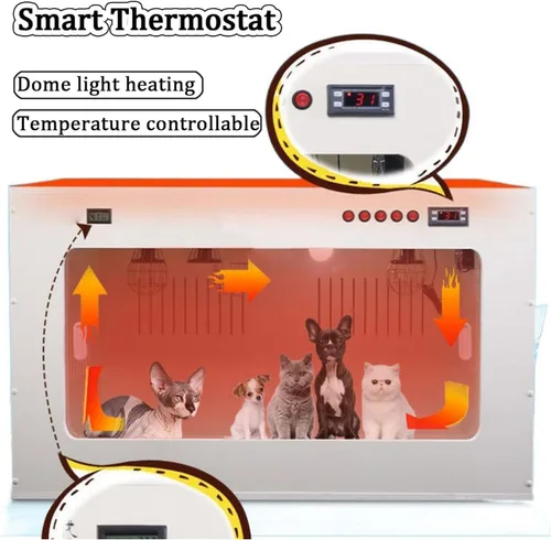 Vista 5 de Pet Incubator Box, Cat Incubator for Puppies, Pet Incubator Box for Dog, Large Pet Brooder Nursery Dog, Puppy Incubator with Heating, Kitten