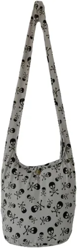 Vista 21 de Bolso cruzado estilo bohemio bohemio estilo hobo hippie gótico de 33 pulgadas, color negro