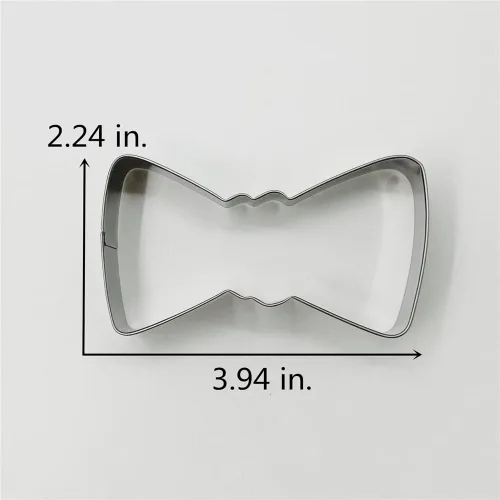 Vista 4 de LILIAO Cortador de galletas con pajarita, acero inoxidable (3.9 x 2.3 pulgadas) Decent Size, Simple Classic Shape, Premium Stainless Steel