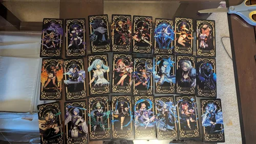 Vista 4 de Genshin Impact - Juego de cartas de tarot (22 piezas, arcanos mayores)