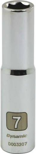 Vista 2 de Herramientas Dinámicas d003204 1/4" Drive 6 Punto Metric Socket con 4 mm Deep de longitud