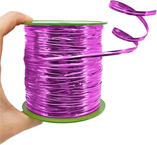 Vista 11 de HAHIYO 100 yardas/300 pies/91M Lazos de torsión de metal púrpura para pan, caramelo, café, bolsas de regalo, envoltorios de regalo, plástico, fiesta