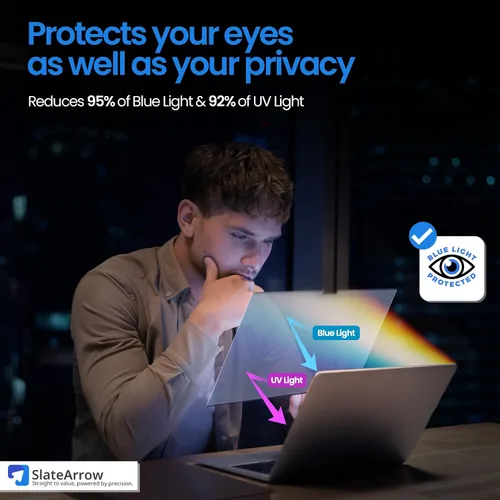 Vista 4 de Pantalla magnética de privacidad para MacBook Air de 13 pulgadas (2022-2025 M2-M4 Max), antirreflejo, protector de luz azul, resistente a