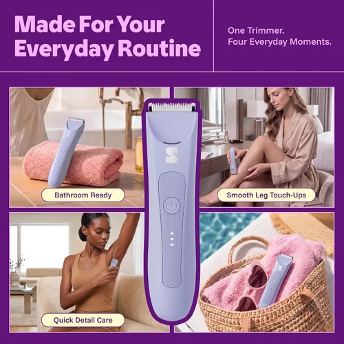Vista 8 de Bikini eléctrico y recortador de vello corporal para mujer, morado Púrpura