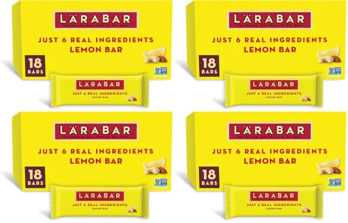 Vista 13 de Larabar - Barra de limón, barra vegana de frutas y nueces sin gluten, barras de 1.6 onzas, 18 unidades 6 ingredientes reales, dátiles, almendras